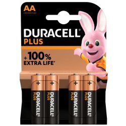 Duracell Plus 100% Alcalino AA/LR6 blister 4 piezas