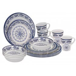 Bo-Camp Tableware Old Dutch 16 Pieces Blue/White