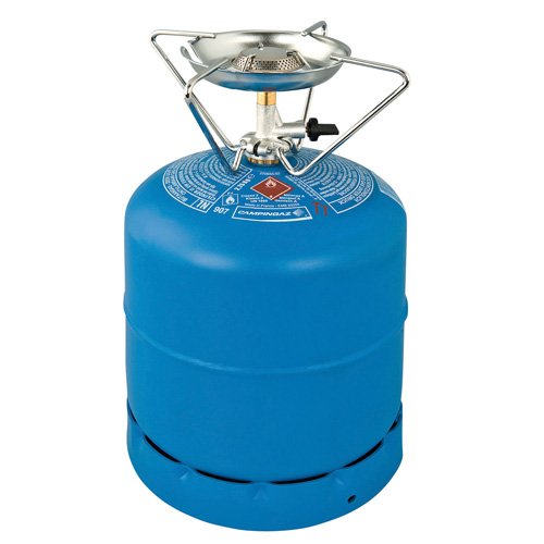 Set hornillo de gas para camping con manguera y regulador presión