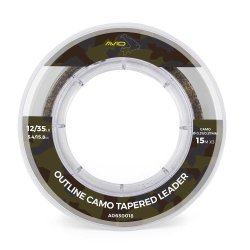 Avid Carp Outline Camo Tapered Leader 0.31mm 12LB