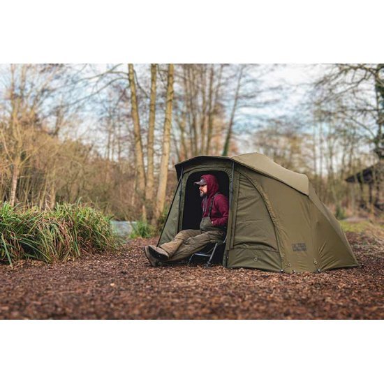 El sistema Fox Retreat Brolly incluye relleno de vapor