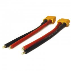 Juego Jarocells XT60 (macho y hembra) 10cm cable silicona 14AWG