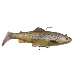 Savage Gear 4D Trout Rattle Shad 12,5 cm 35 g Fregadero mediano Trucha marrón oscuro