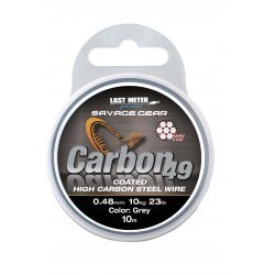 Savage Gear Carbon49 Steelwire 10m 0.48mm Recubierto Gris