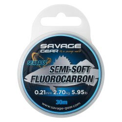Savage Gear Semi-Soft Fluorocarbono Lubina 30m 0.25mm Transparente