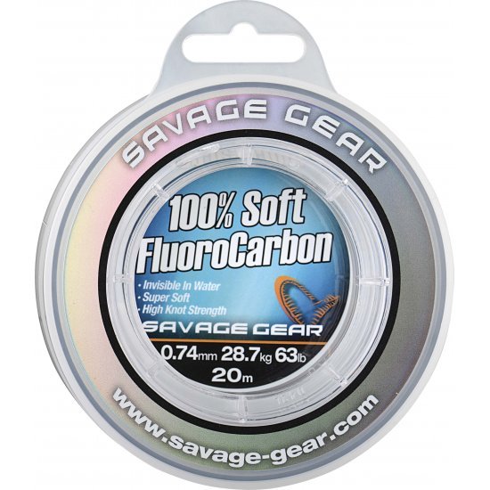 Savage Gear Soft Fluorocarbono 50m 0.22mm Claro