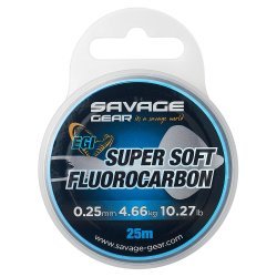 Savage Gear Super Soft Fluorocarbono Egi 25m 0.25mm Rosa