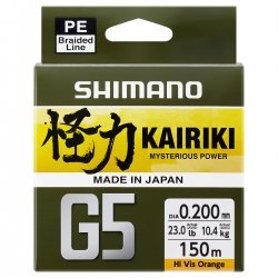 Shimano Kairiki G5 100m 0.15mm 5.5kg Naranja