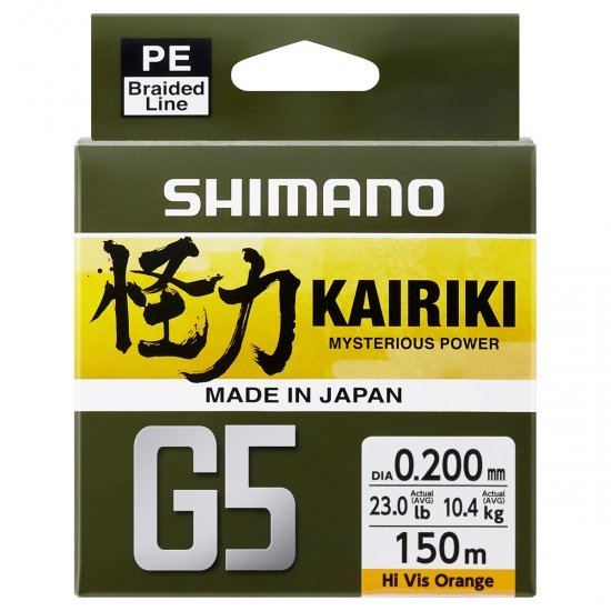 Shimano Kairiki G5 150m 0.20mm 9.9kg Naranja