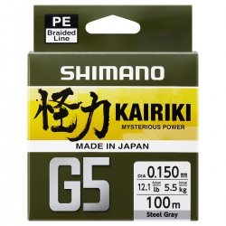 Shimano Kairiki G5 100m 0.13mm 4.1kg Gris acero