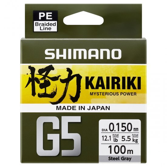 Shimano Kairiki G5 150m 0.15mm 5.5kg Gris Acero