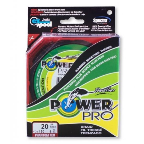 Hilo Trenzado Shimano Power Pro Rojo Vermillion 0.13mm 135m