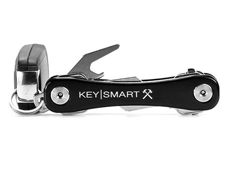 KeySmart Rugged - Llavero multiherramienta con clip para cinturón y  abrebotellas (hasta 14 llaves, azul)