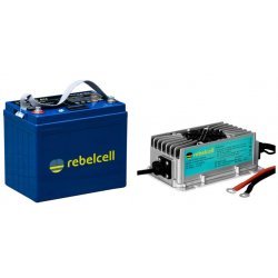 Cargador de batería resistente al agua Rebelcell 12V140 AV y 12.6V20A