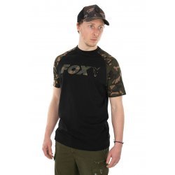 Camiseta Fox Raglan Camuflaje Negro
