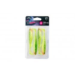 Fox Rage Slick Shad Ultra UV Lemon Tiger 11cm 4 Piezas